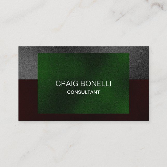 Carte De Visite Gris vert clair professionnel (Devant)