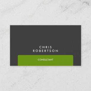 Carte de visite Gris vert professionnel