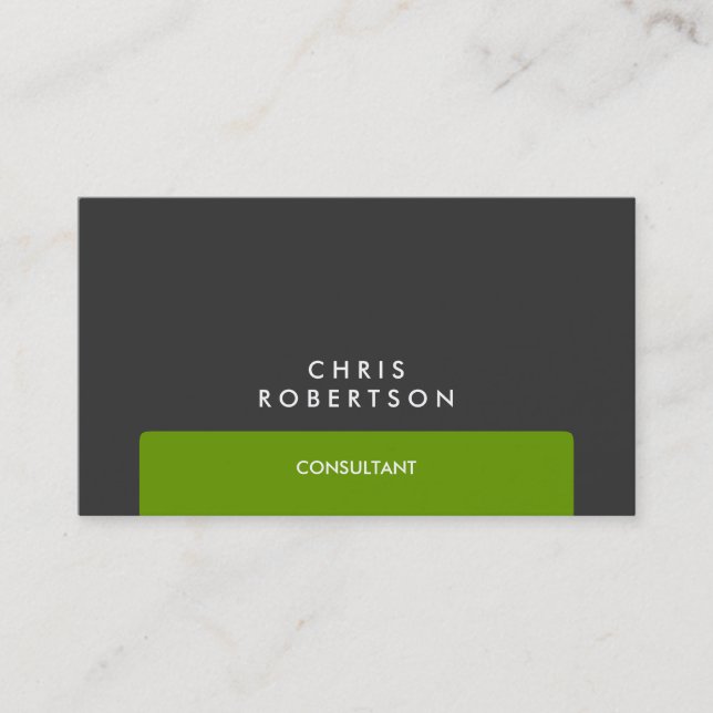 Carte de visite Gris vert professionnel (Devant)