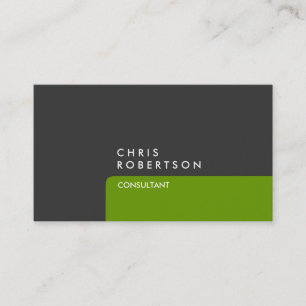 Carte de visite Gris vert professionnel
