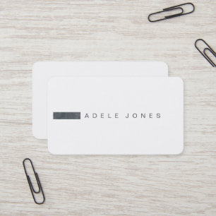 Carte de visite grise blanche minimaliste moderne