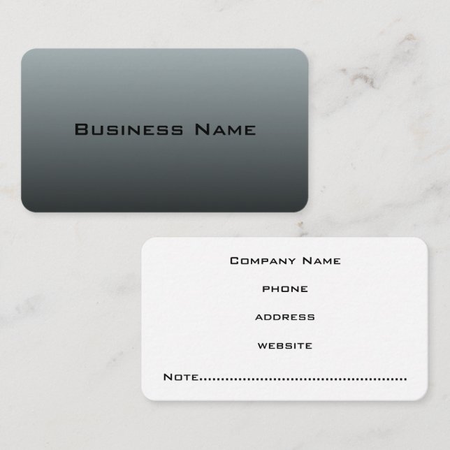 Carte de Visite Grise Professionnelle (Devant / Derrière)