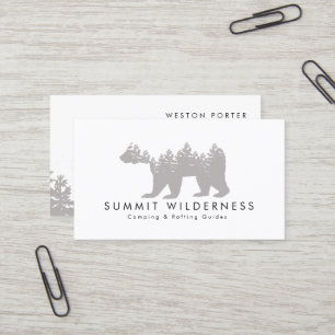 Carte de visite Grizzly à pin