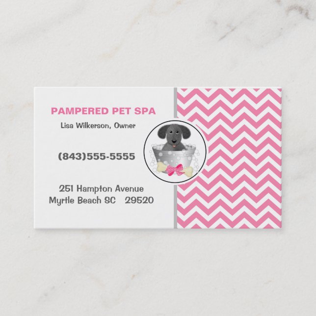 Carte de visite Groomer animal (Devant)