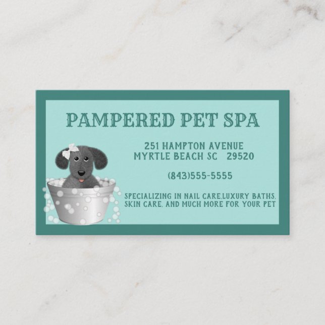 Carte de visite Groomer animal (Devant)