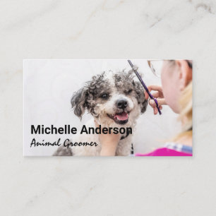 Carte De Visite Groomer animal couper les cheveux de chien