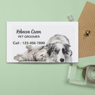 Carte De Visite Groomer animal d'animal familier de garde