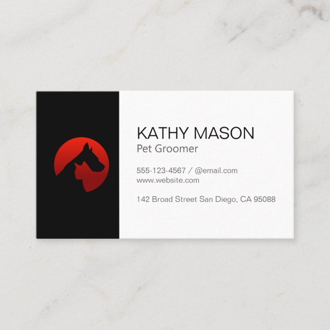 Carte De Visite Groomer | Cat Dog Care (Devant)