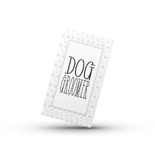Carte De Visite Groomer de chien simple avec code QR