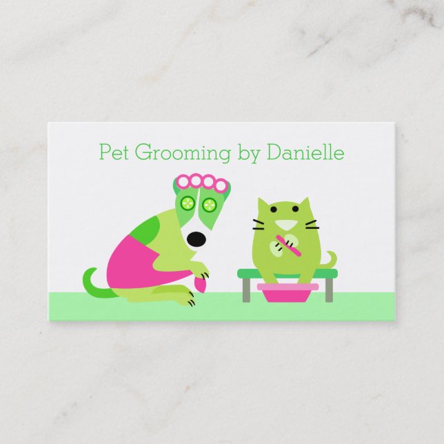 Carte De Visite Groomer - spa de chien et de chat (Devant)