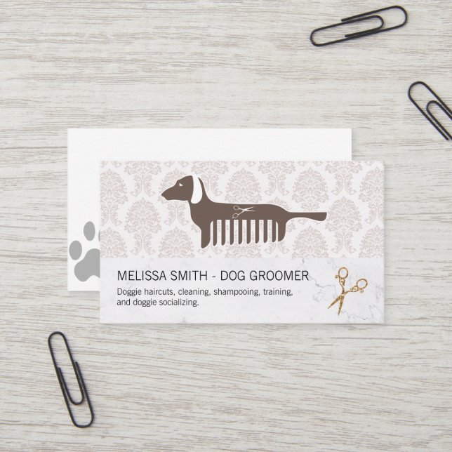 Carte De Visite Grooming (Devant/Arrière en situation)