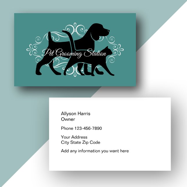 Carte De Visite Grooming Classé pour animaux de compagnie (Créateur téléchargé)