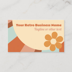 Carte De Visite Groovy Rétro Fleur Hippie Psychedelique des Années