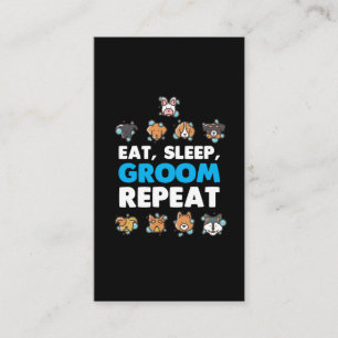 Carte De Visite Gros Chien Faisant Laver Un Animateur Salon Propri