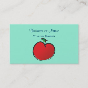 Carte De Visite Gros dessin de pomme rouge
