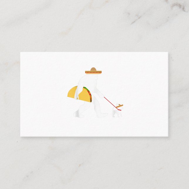 Carte De Visite gros taco sombrero chihuahua chien bigfoot cinco (Devant)