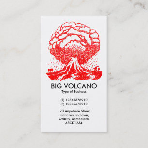 Carte De Visite Gros Volcan - Rouge
