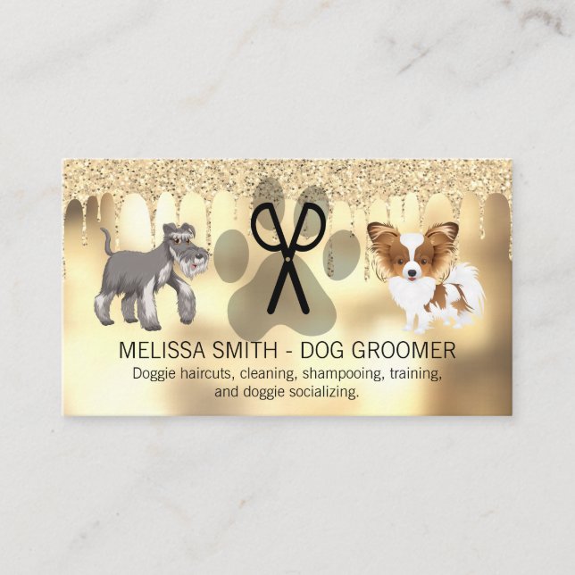 Carte De Visite Grossissement de chien | Lecteur de Parties scinti (Devant)