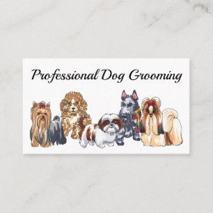 Carte De Visite Grossissement des chiens