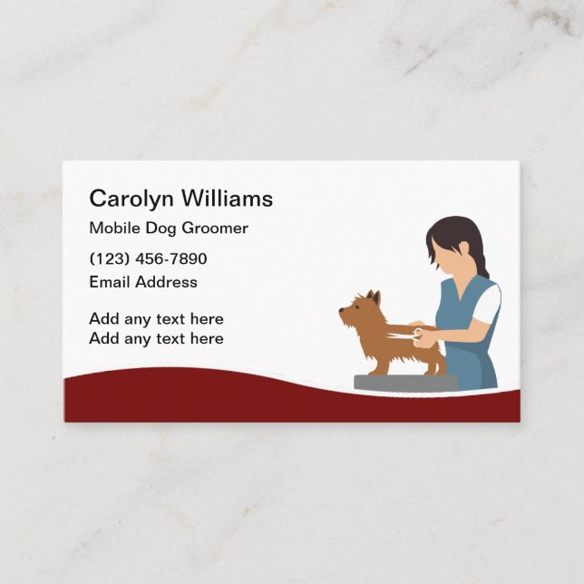 Carte De Visite Grossissement professionnel de chiens mobiles (Devant)