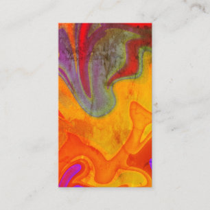 Carte De Visite Grotte de pierre liquide colorée abstrait