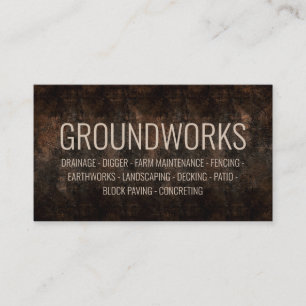 Carte De Visite Groundworks Architecte paysagiste Brown Ground