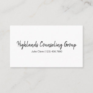 Carte De Visite Groupe de conseillers professionnels Entraîneur d