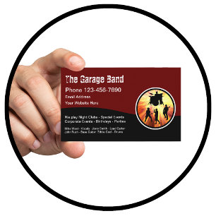 Carte De Visite Groupe de garage Cool Grunge Rock And Roll