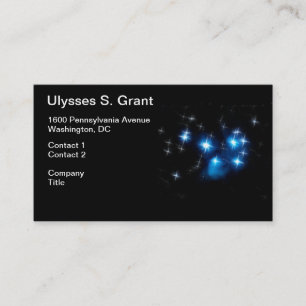 Carte De Visite Groupe d'étoile bleue de Pleiades