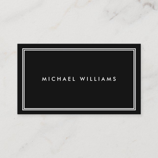 Carte De Visite Groupon Elegant Classic Black (Devant)