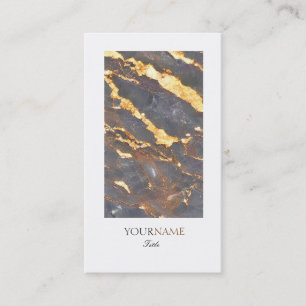 Carte De Visite Groupon Elégant Marbre Faux Or Bordure Blanche