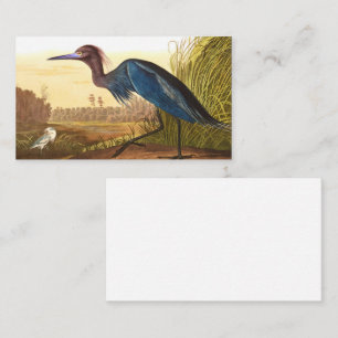 Carte De Visite Grue bleue ou héron par John James Audubon