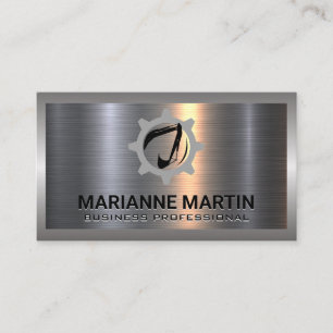 Carte De Visite Grue de construction Argent métallique en alumin