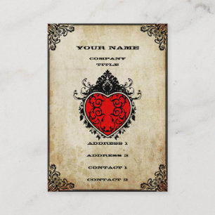 Carte De Visite Grunge Ace of Hearts