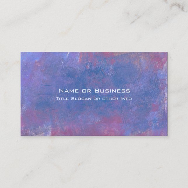 Carte De Visite Grunge Arrière - plan Abstrait en bleu violet et r (Devant)