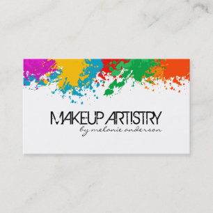 CARTE DE VISITE GRUNGE AUDACIEUX DE MAQUILLEUR