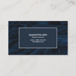 Carte de visite grunge bleu vif du Général