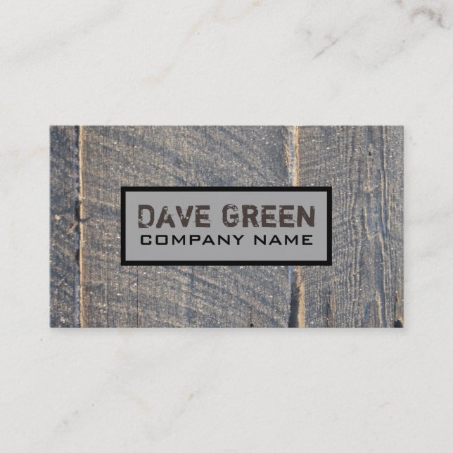 Carte De Visite grunge bois Rénovation menuiserie Construction (Devant)