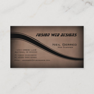 Carte de visite Grunge Curs, Mocha