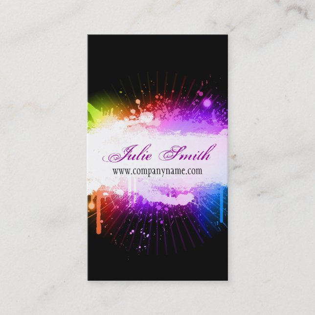 Carte de visite grunge de conception (Devant)