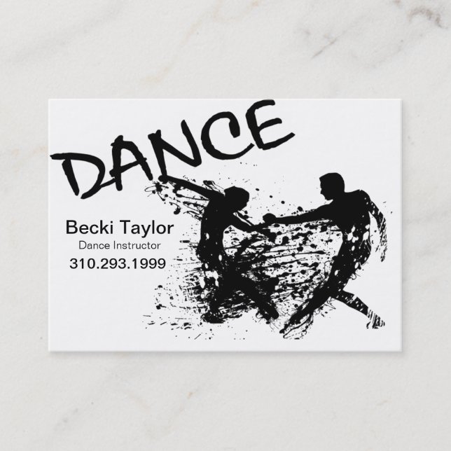 Carte De Visite Grunge de danse - chorégraphe, danseur, (Devant)