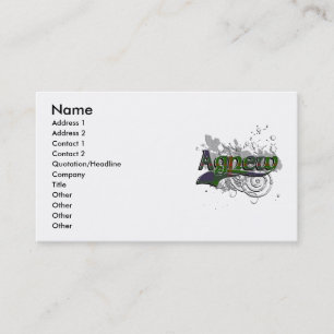 Carte De Visite Grunge de tartan d'Agnew
