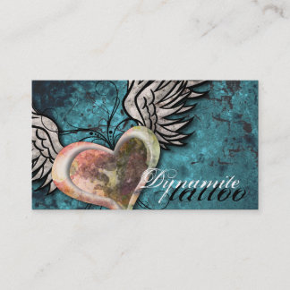 Carte de visite grunge de tatouage d'ailes de