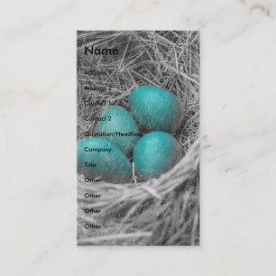 Carte De Visite Grunge des oeufs de Robin