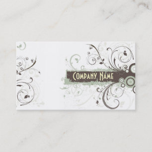 Carte de visite grunge floral