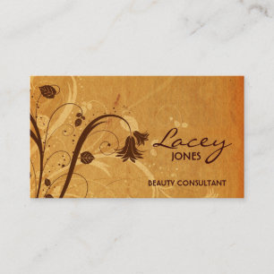 Carte de visite grunge floral