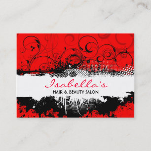 Carte de visite grunge floral