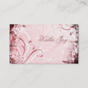 Carte de visite grunge floral