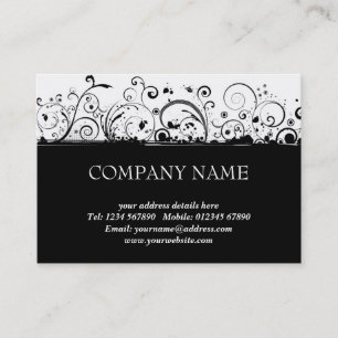 Carte de visite grunge floral