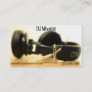 Carte De Visite Grunge géniale du DJ de disque d'écouteurs